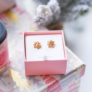 Kate Spade New York present gold earrings BNWT